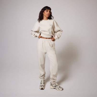 ALL SZN Bio-Jogger mit Bündchen - Ecru