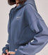 ALL SZN Organic Crop Zip-Through Hoodie - Ice Blue
