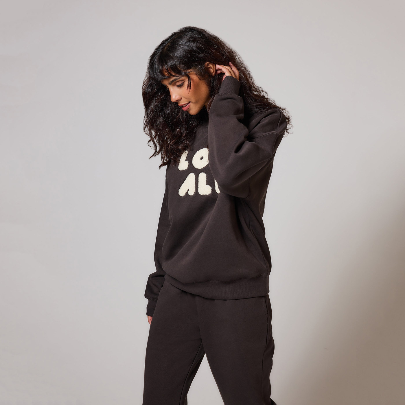 ALL SZN Übergröße Bio-Sweatshirt Curvy Style 1 - Black Coffee