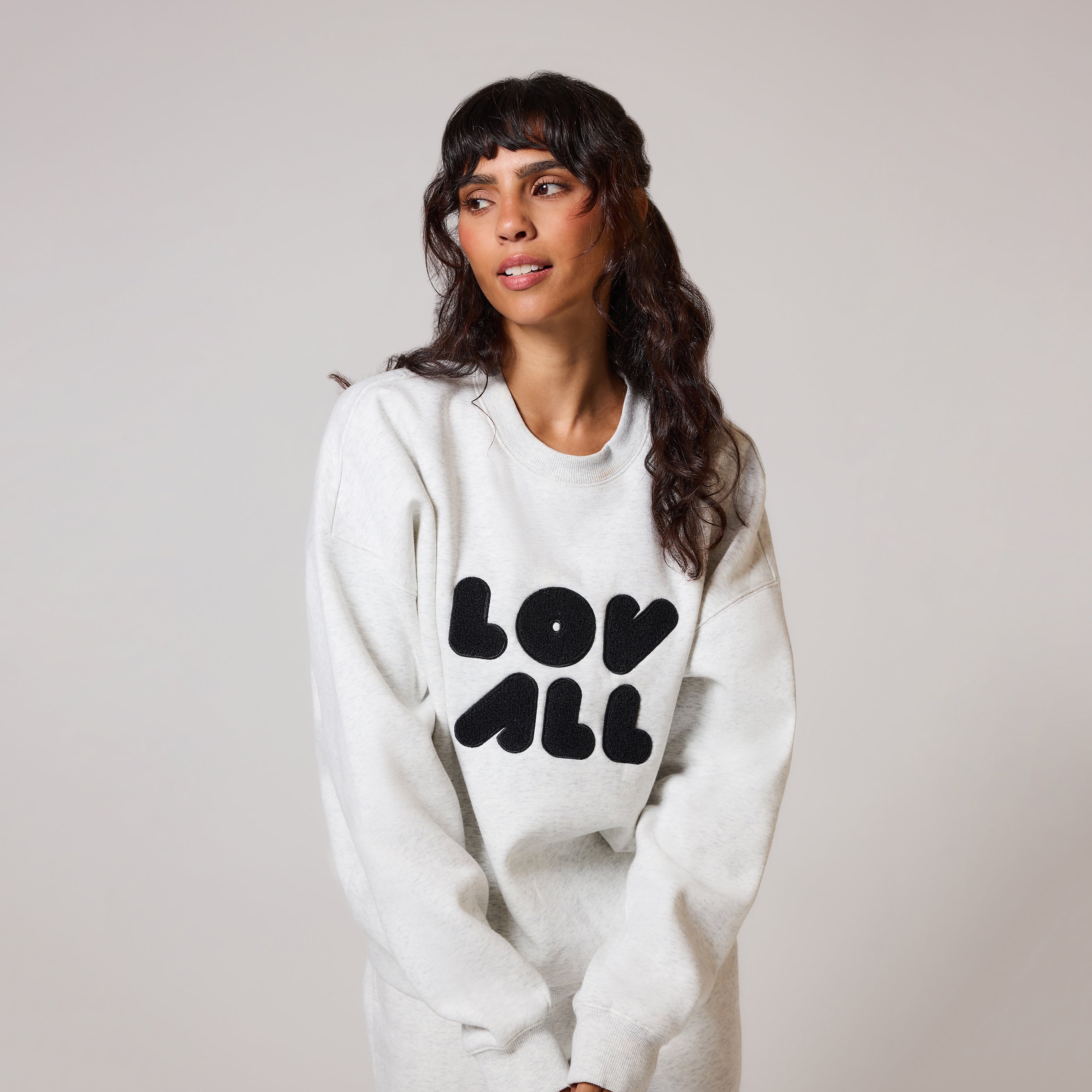 ALL SZN Übergröße Bio-Sweatshirt Curvy Style 1 - Light Grey Marl