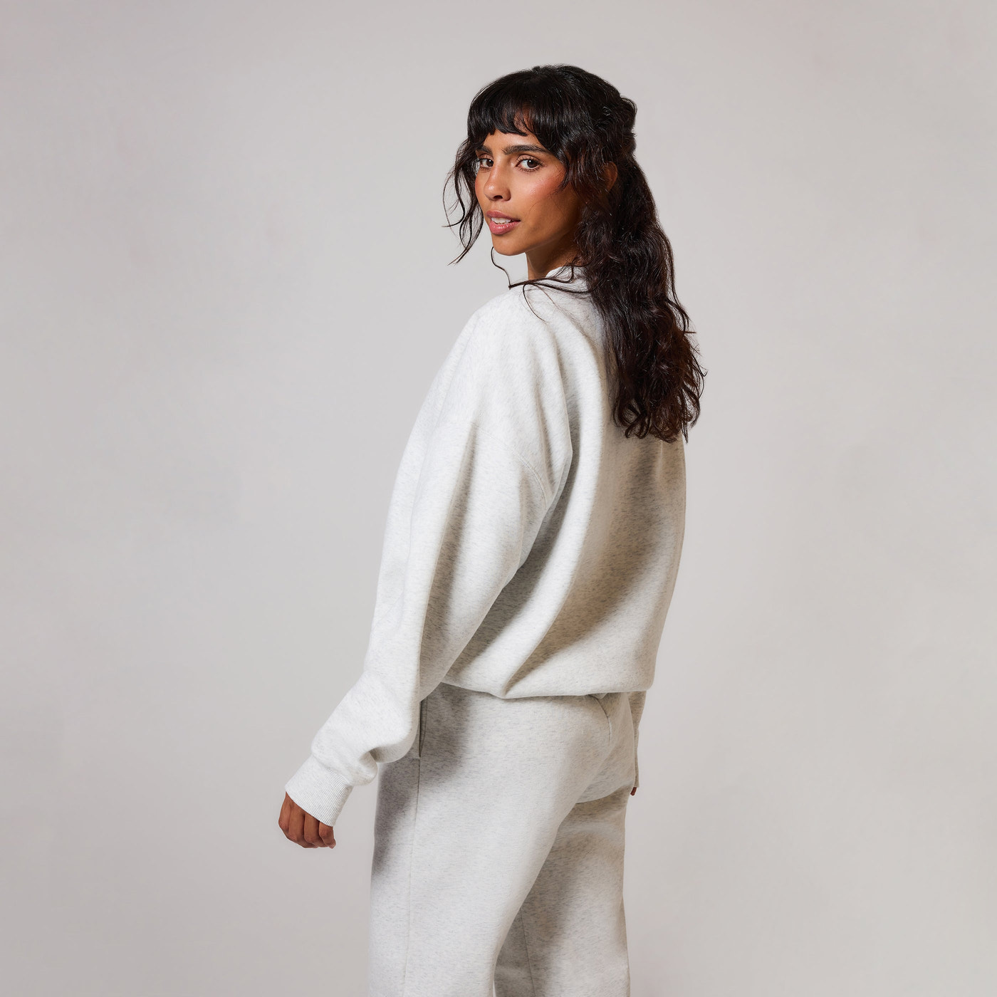 ALL SZN Übergröße Bio-Sweatshirt Curvy Style 1 - Light Grey Marl