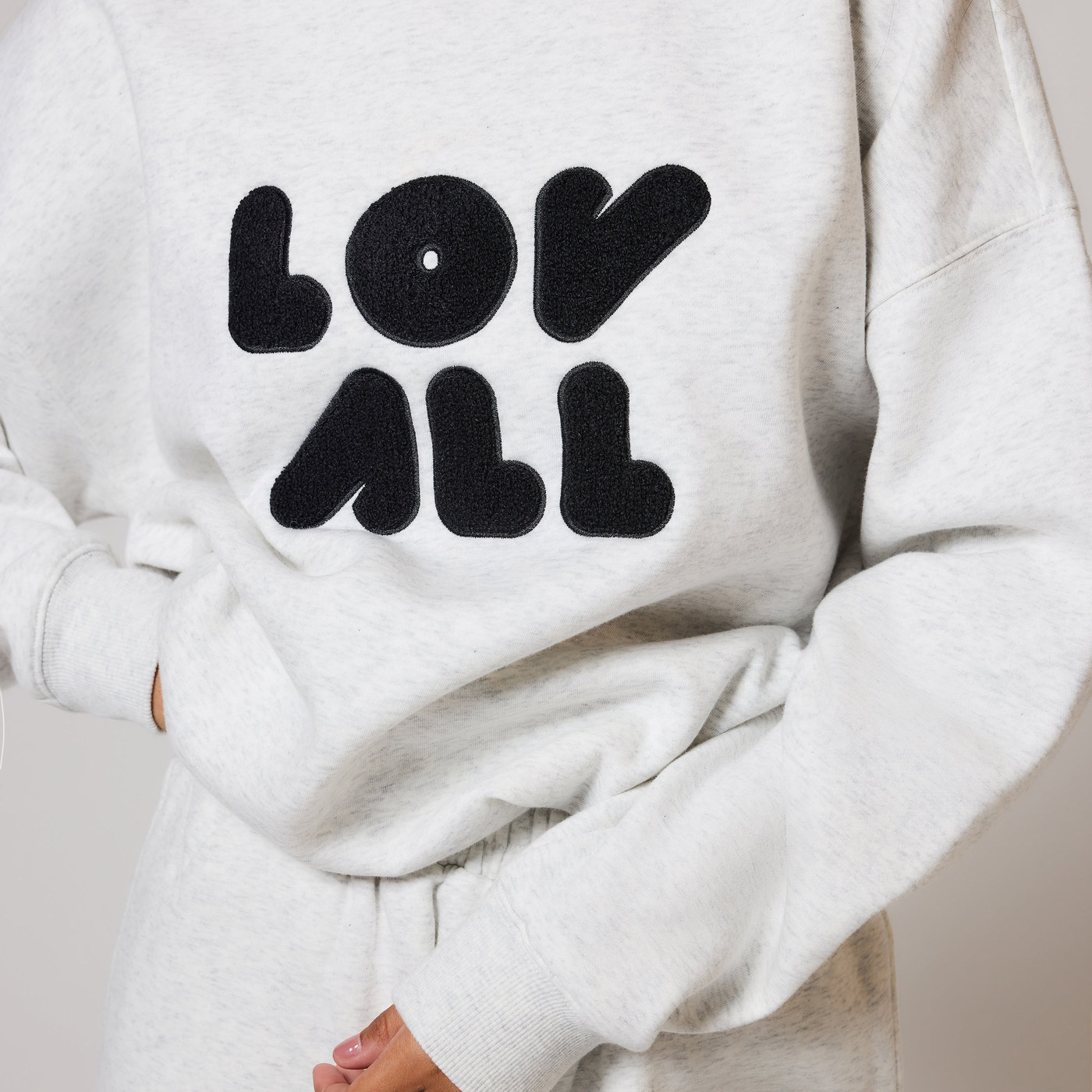 ALL SZN Übergröße Bio-Sweatshirt Curvy Style 1 - Light Grey Marl