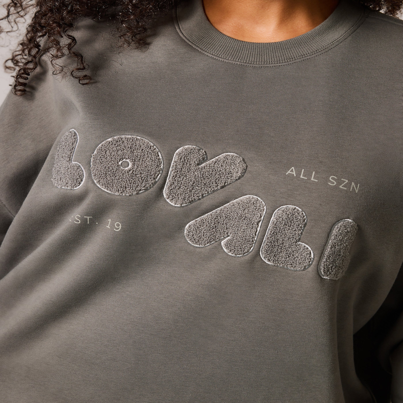 ALL SZN Übergröße Bio-Sweatshirt Curvy Style 2 - Slate Green