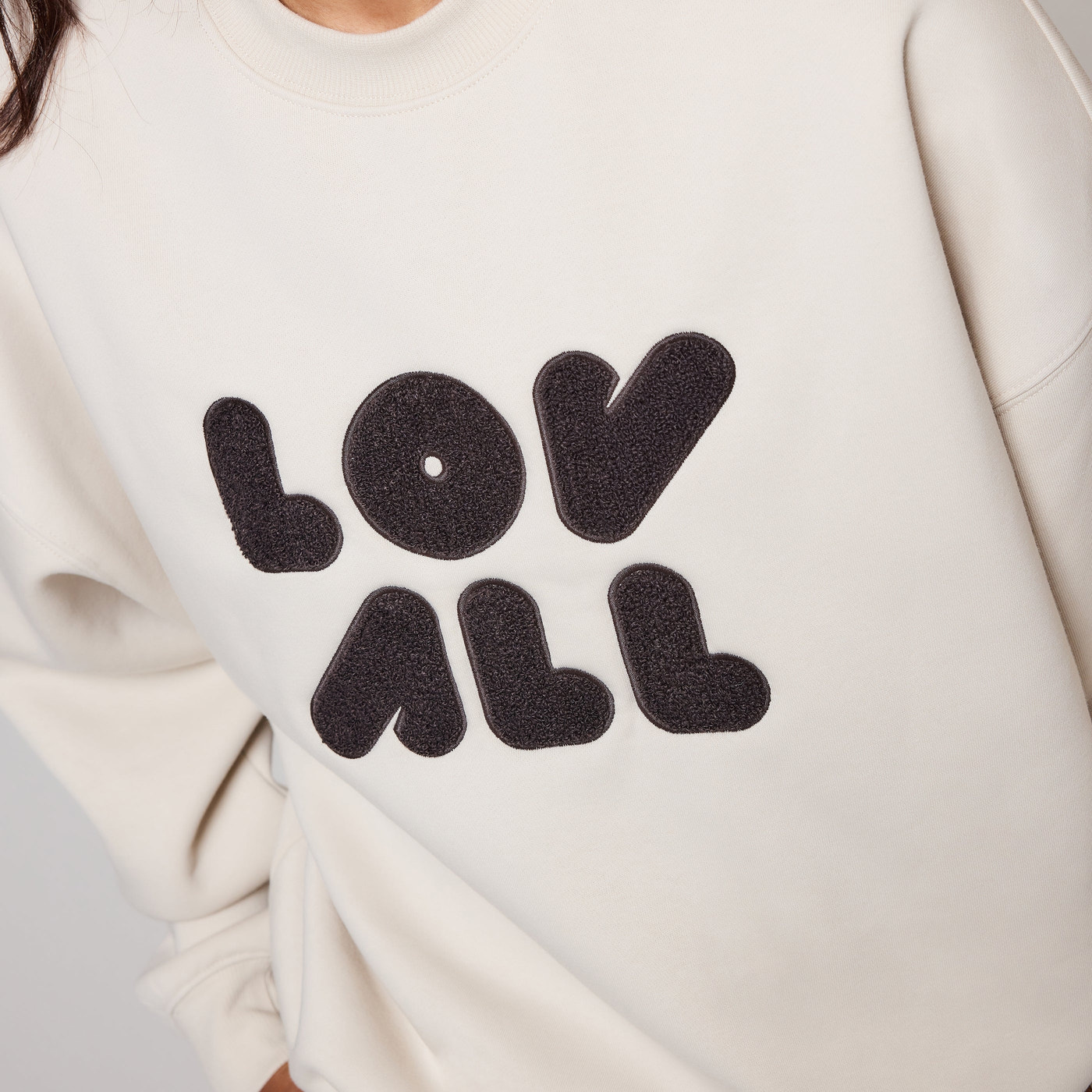 ALL SZN Übergröße Bio-Sweatshirt Curvy Style 1 - Ecru