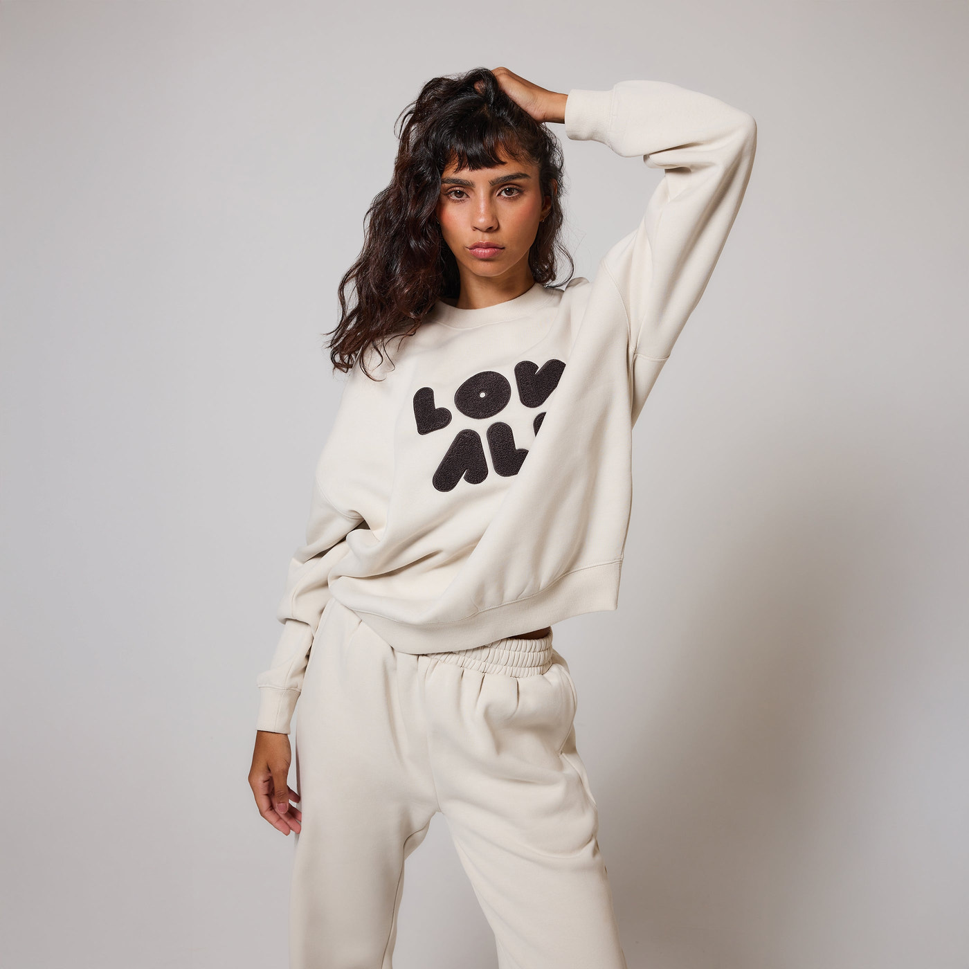 ALL SZN Übergröße Bio-Sweatshirt Curvy Style 1 - Ecru
