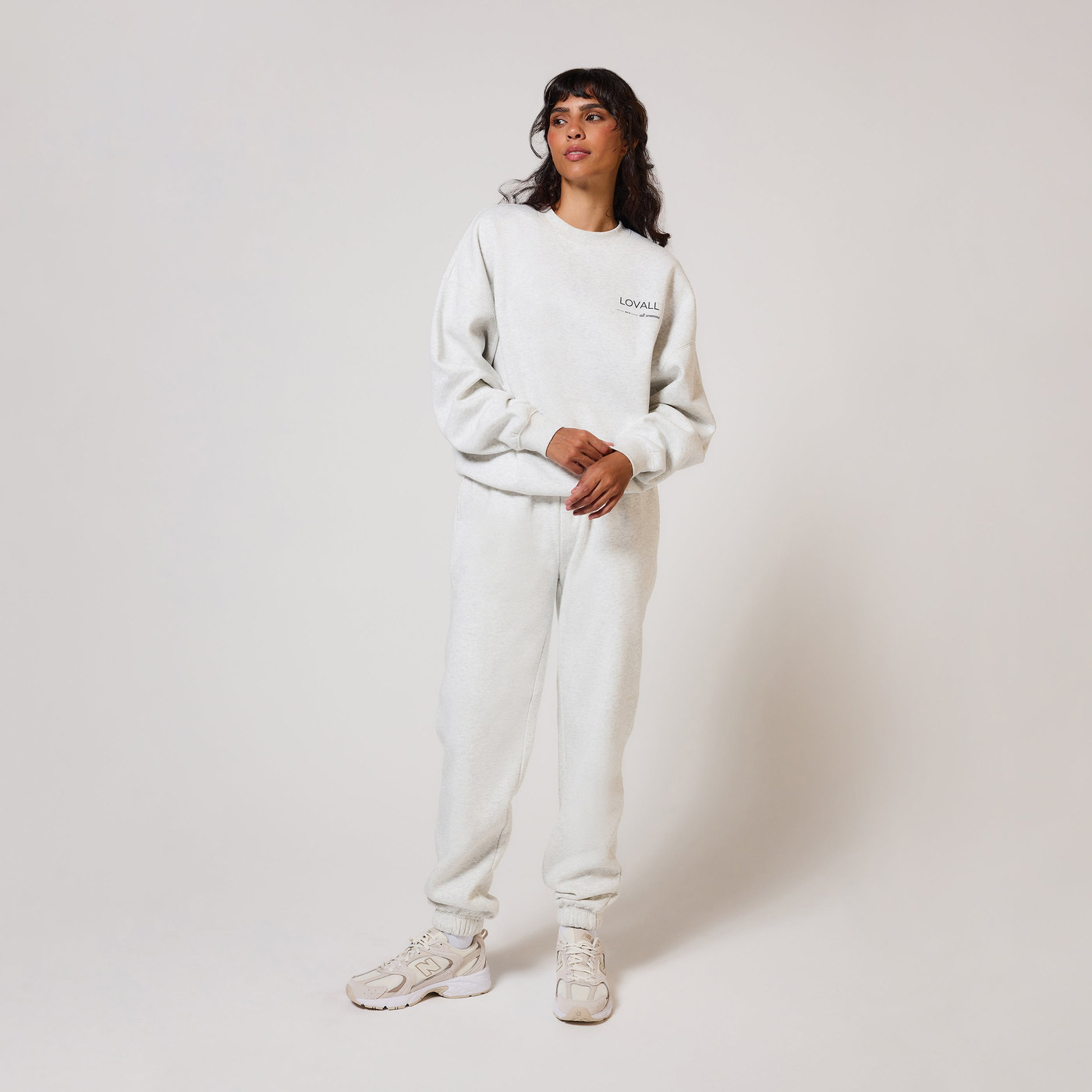 ALL SZN Übergröße Bio-Sweatshirt Curvy Style 3 - Light Grey Marl