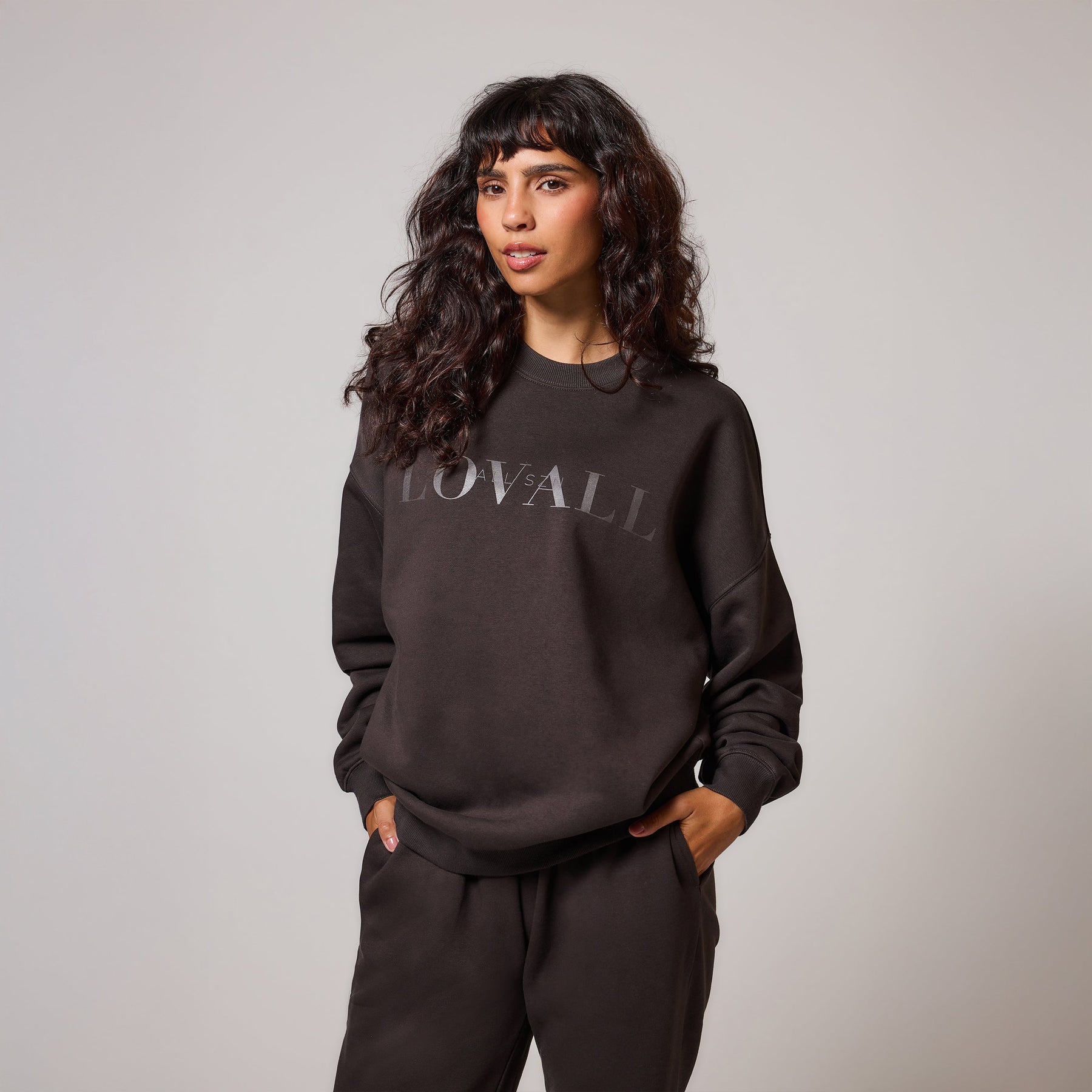 ALL SZN Übergröße Bio-Sweatshirt Curvy Style 4 - Black Coffee