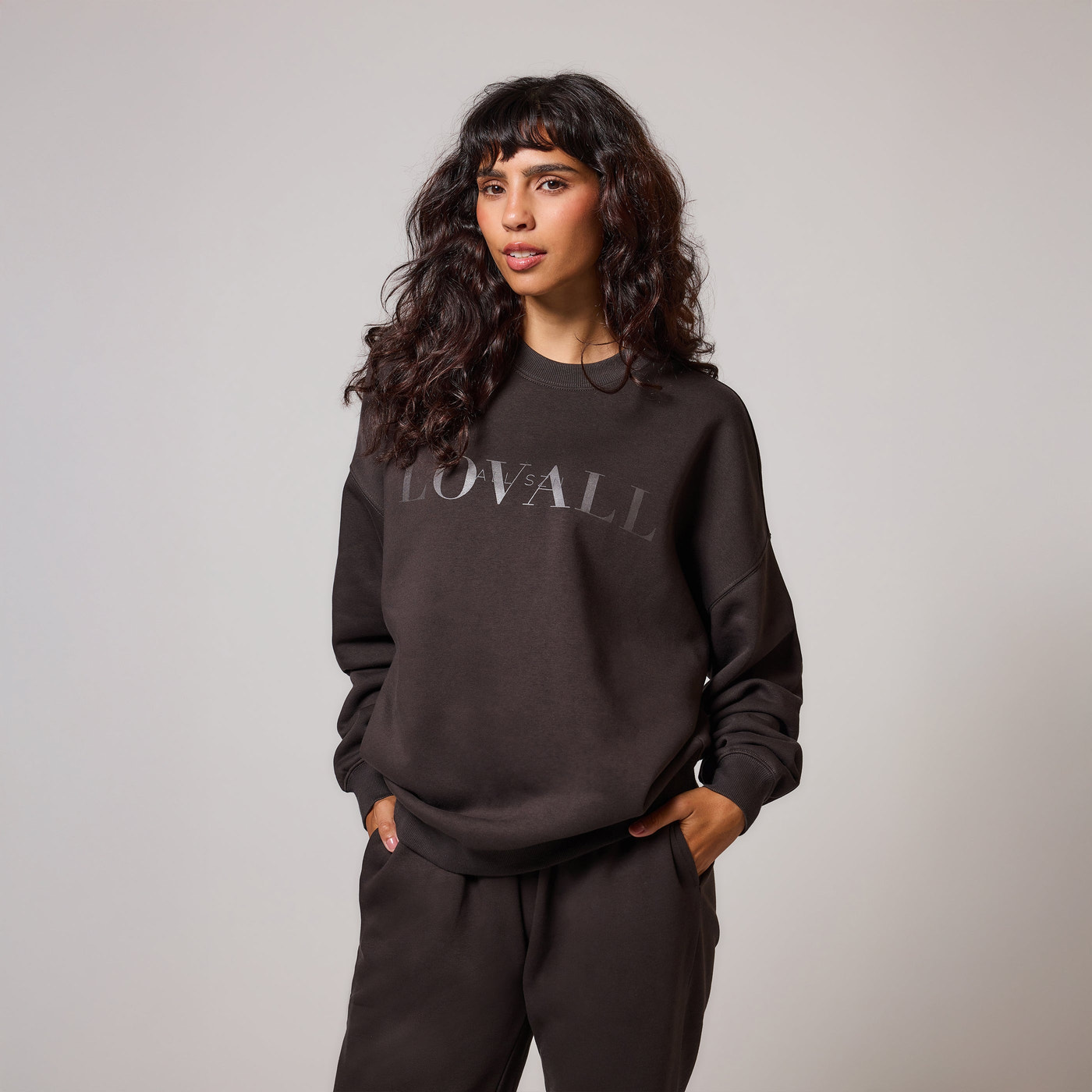 ALL SZN Übergröße Bio-Sweatshirt Curvy Style 4 - Black Coffee