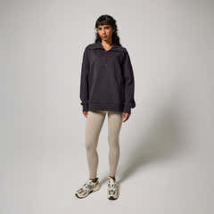 Oversized Bio-Sweatshirt mit 1/4-Reißverschluss – Shadow Grey