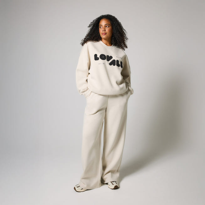 ALL SZN Bio-Jogger mit weitem Bein - Ecru