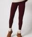 Winter Everyday High Waisted Leggings - Burgundy