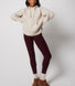 Winter Everyday High Waisted Leggings - Burgundy