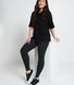 Alltägliche High-Waisted Leggings - Schwarze Animal-Print