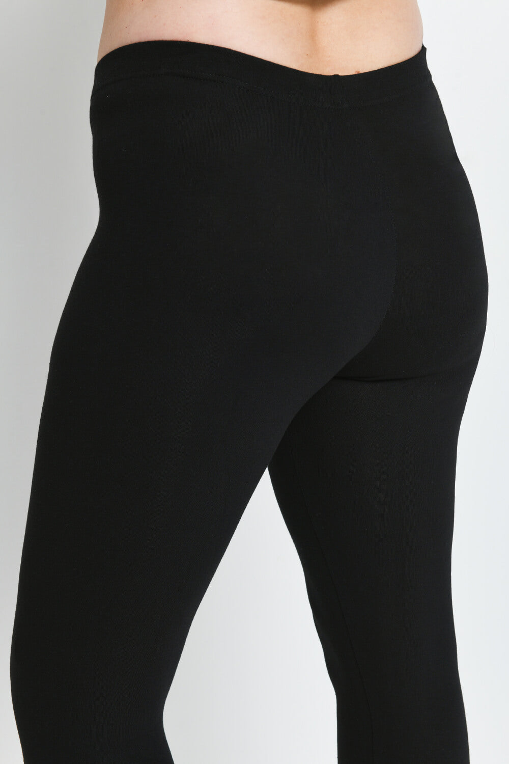 Alltägliche Cropped Leggings - Schwarz