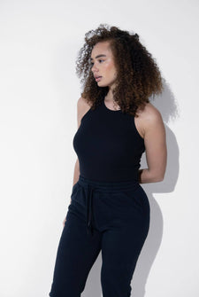 Gripptes Tanktop Aus Baumwolle - Black
