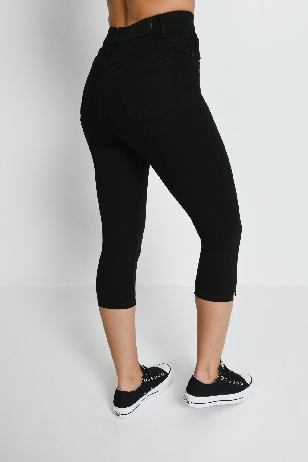 Cropped Jeggings - Schwarze