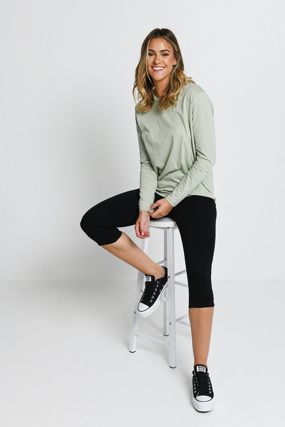 Cropped Jeggings - Schwarze