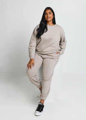 Everyday Jogginghose Komfort Curvy - Oatmeal Beige