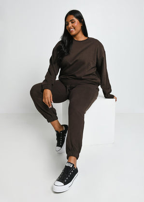 Everyday Jogginghose Komfort Curvy - Espresso Brown