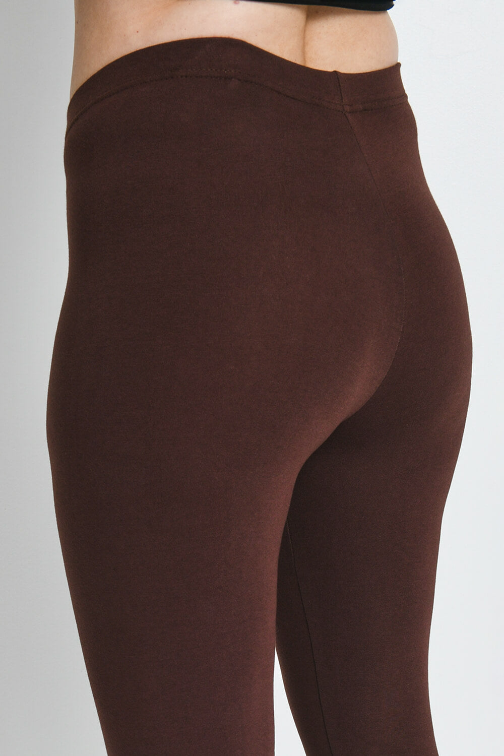 Alltägliche Cropped Leggings - Schokoladenbraun