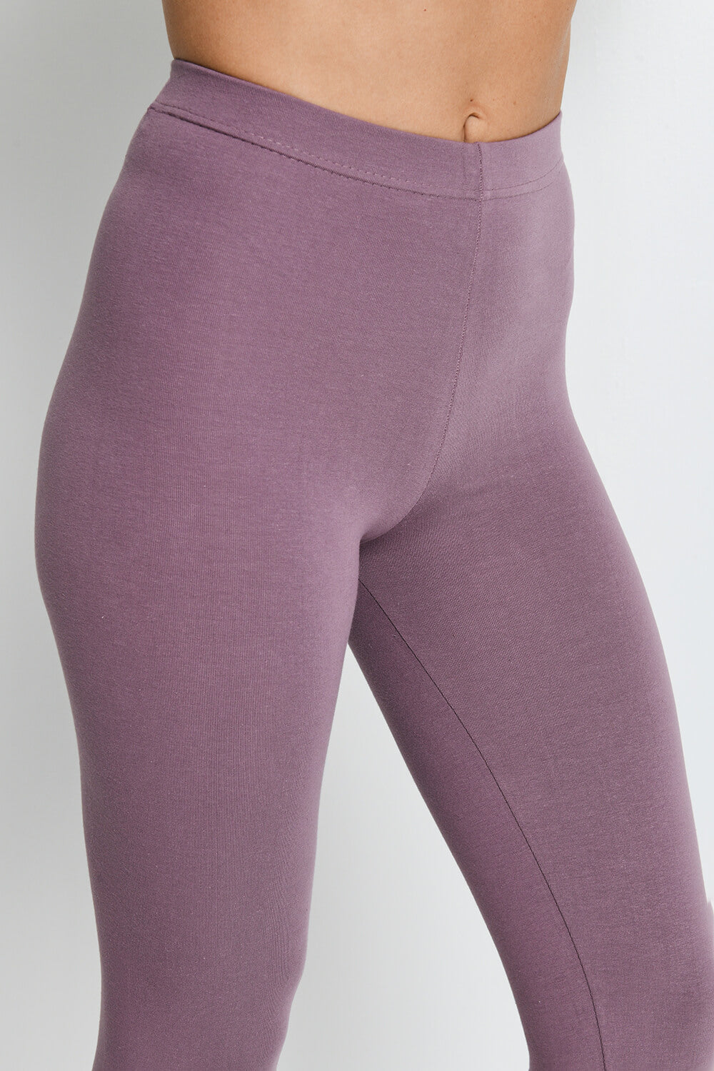 Alltägliche Cropped Leggings - Elderberry-Lila