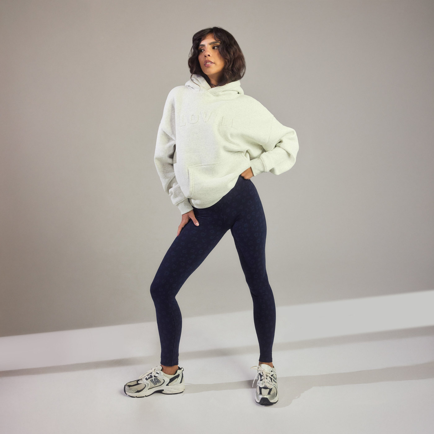 Alltägliche High-Waisted Leggings - Schwarz