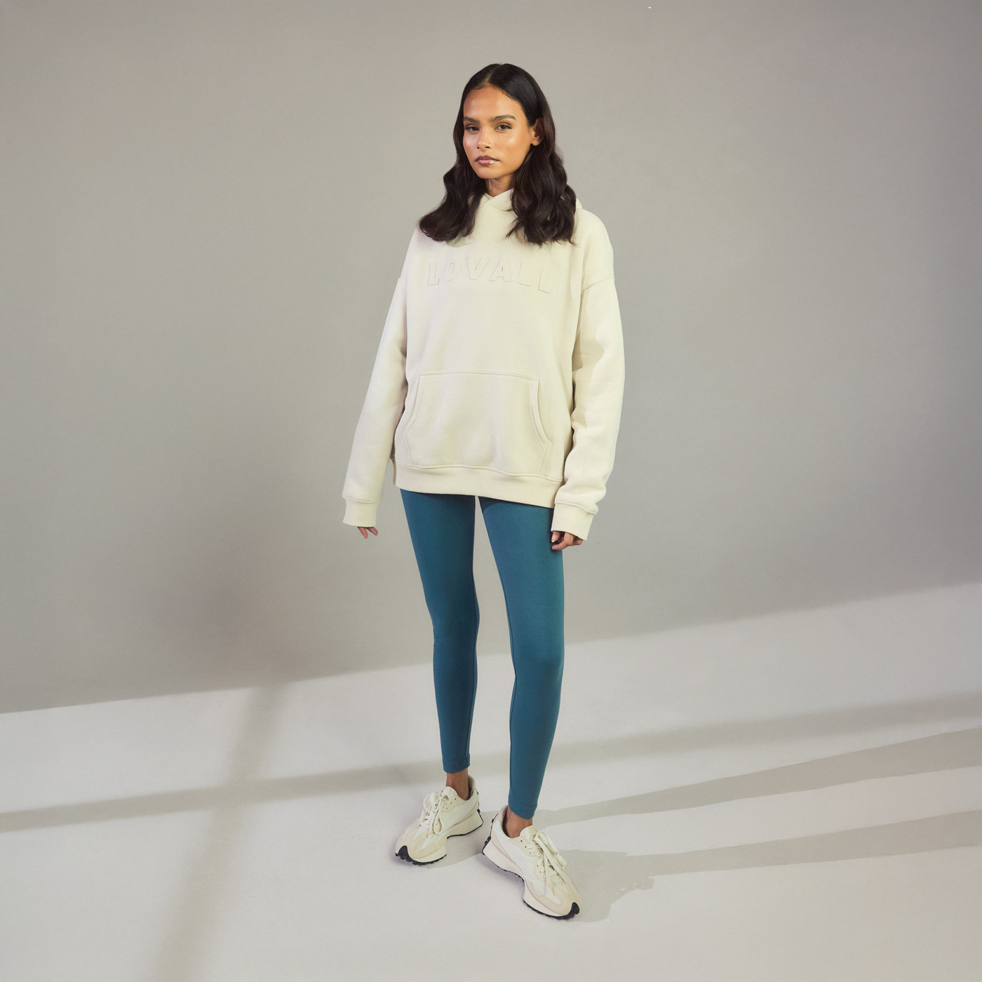 Alltägliche High-Waisted Leggings - Petrolblau