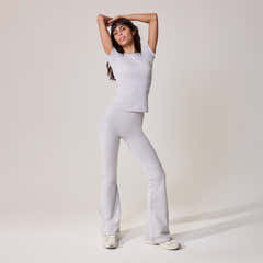 Ultimate Everyday Schlagleggings - Hellgrau meliert