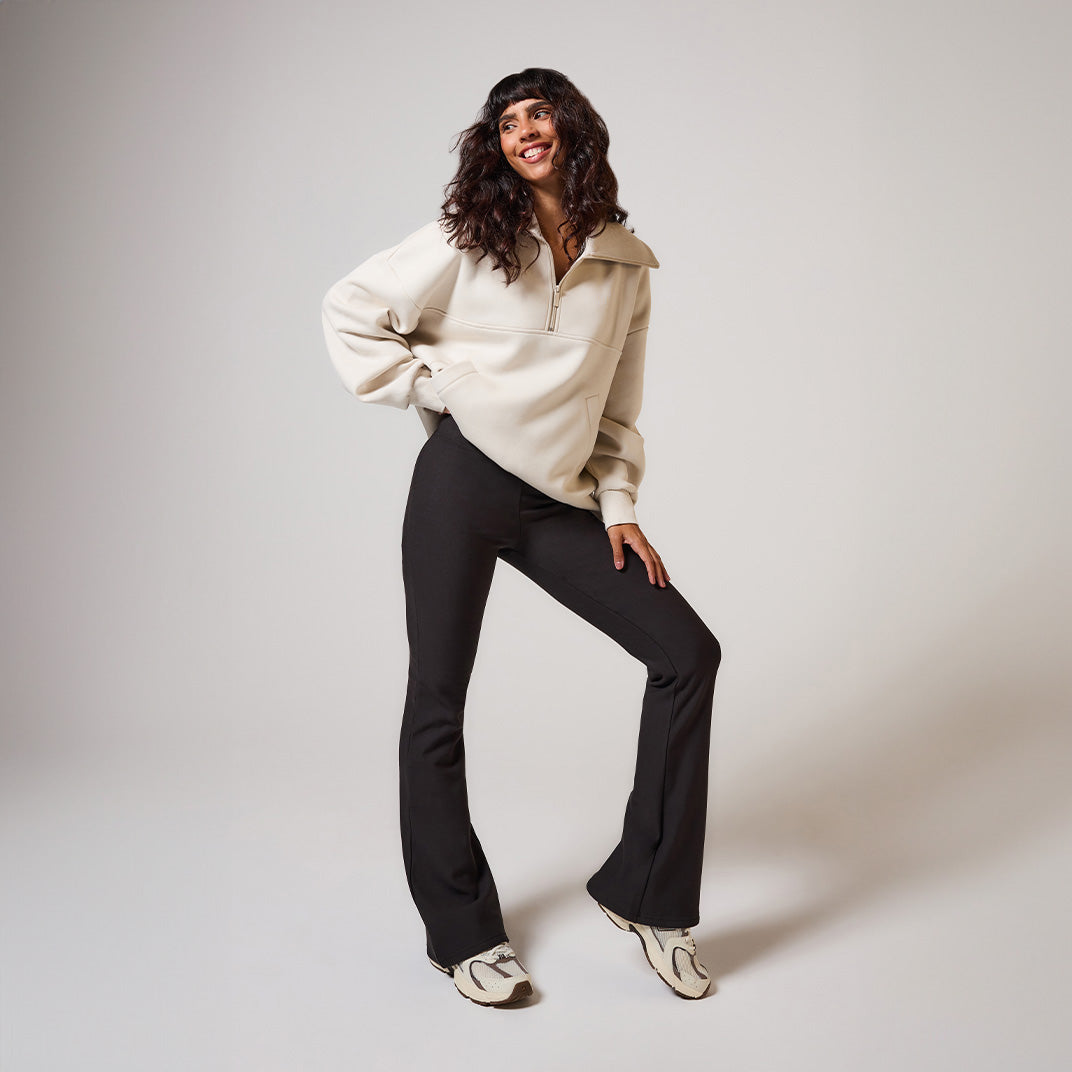 Schlaghose Leggings Winter Curvy - Black Coffee