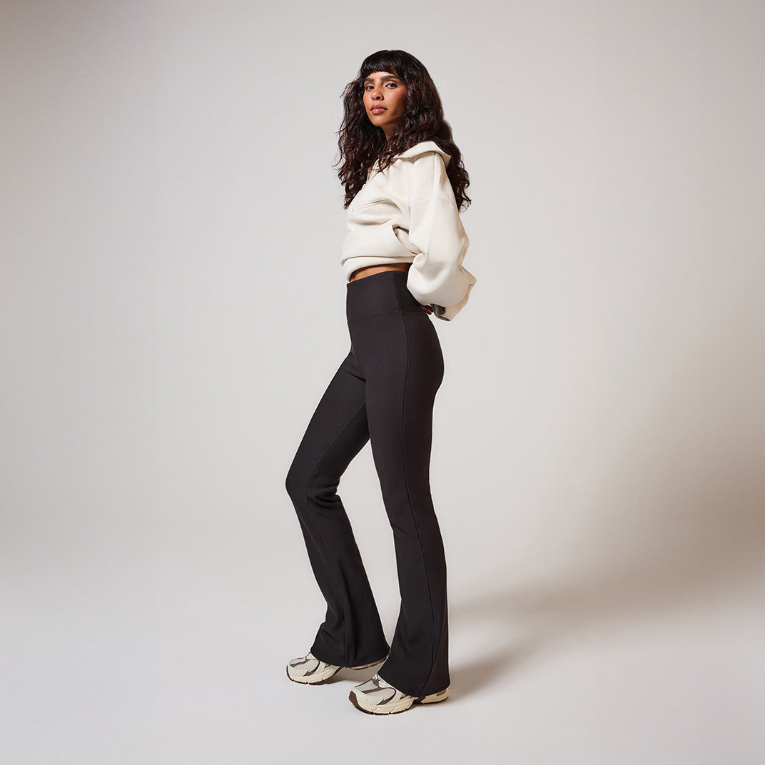Schlaghose Leggings Winter Curvy - Black Coffee