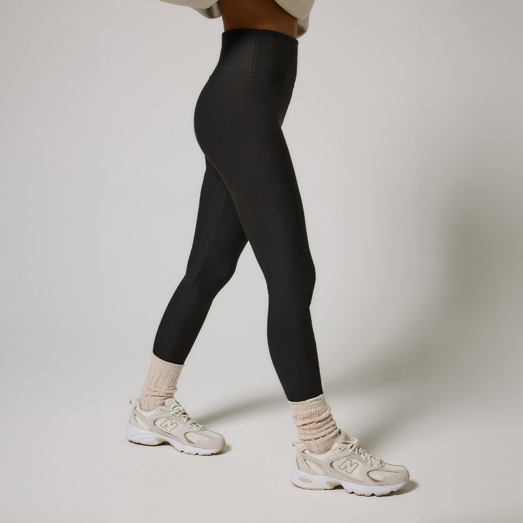 Alltägliche Winter-Leggings mit hoher Taille - Schwarzkaffee
