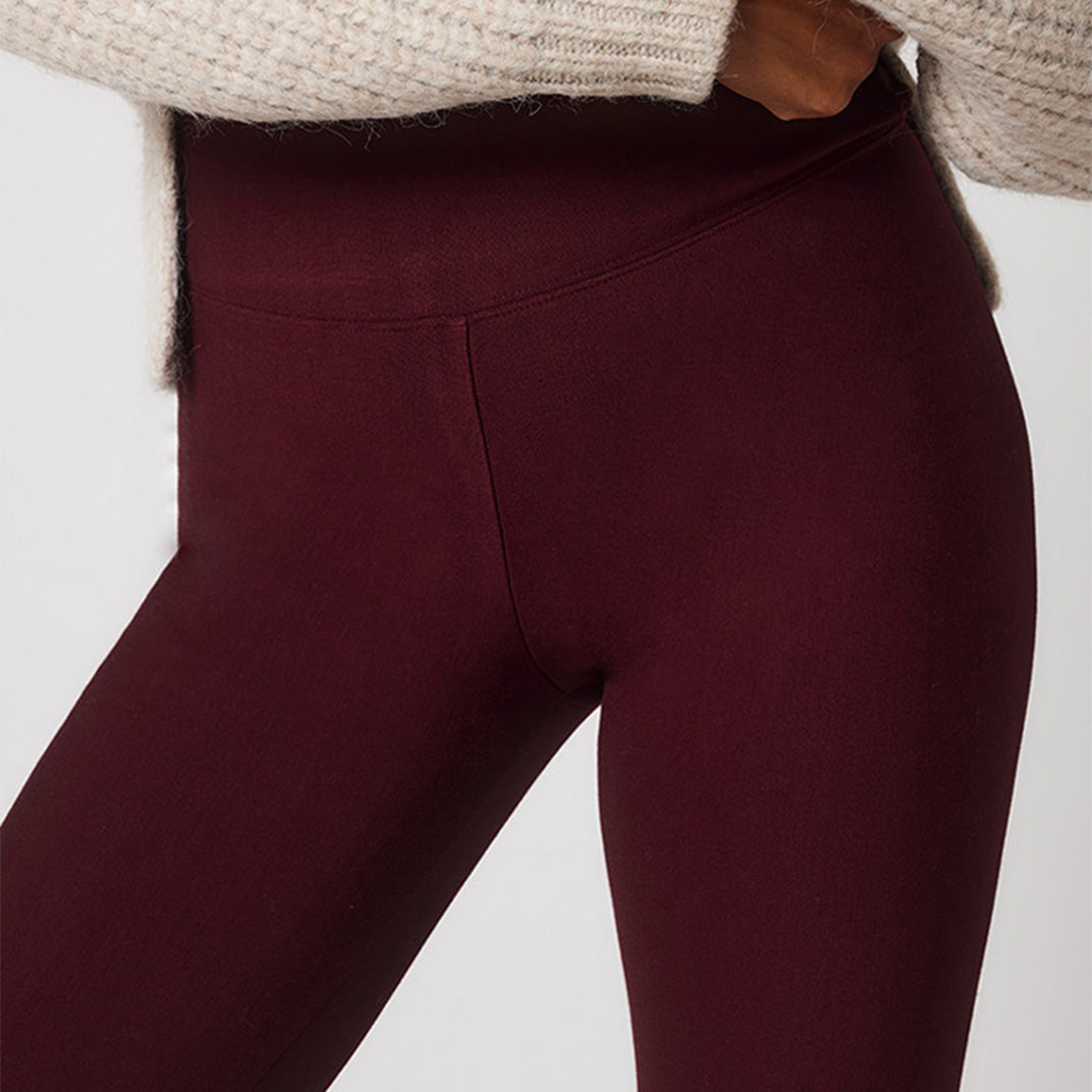 Alltägliche Winter Leggings mit hoher Taille - Bordeaux-Rote