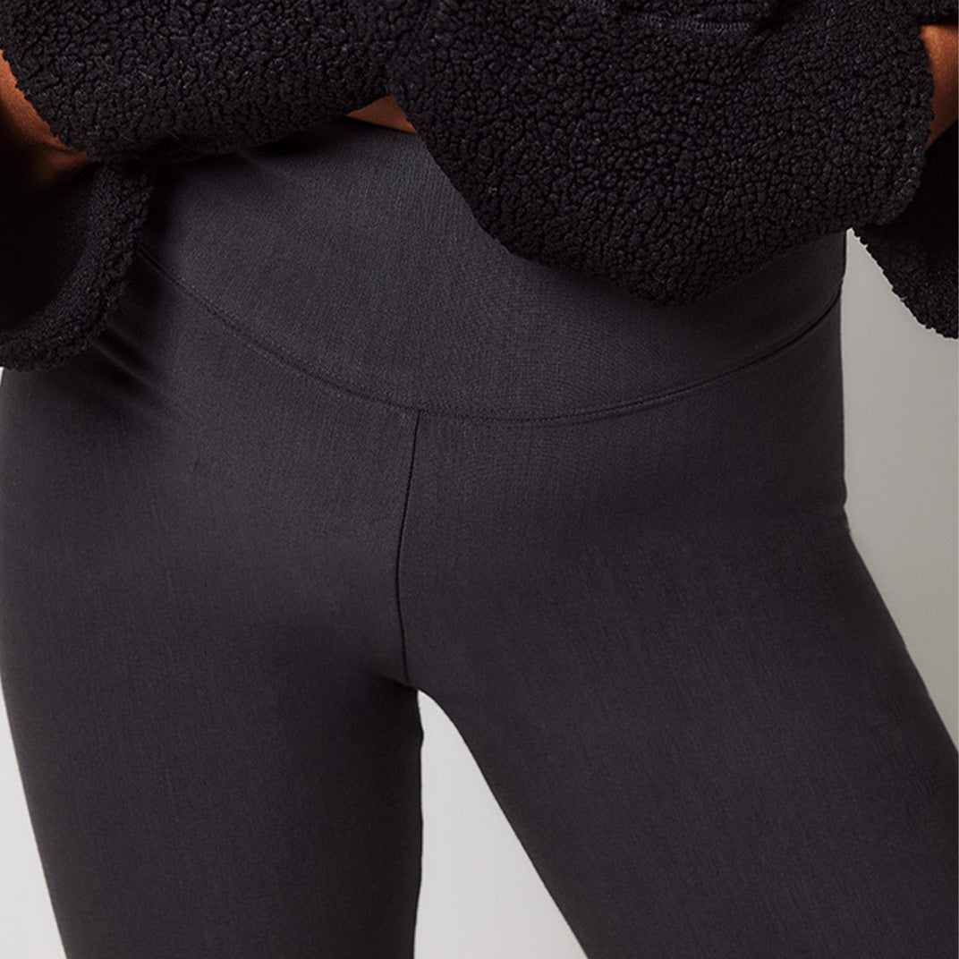 Alltägliche Winter Leggings mit hoher Taille - Dunkelgraue