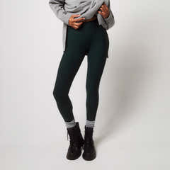 Winter High-Waist Leggings für jeden Tag – Tiefes Waldgrün