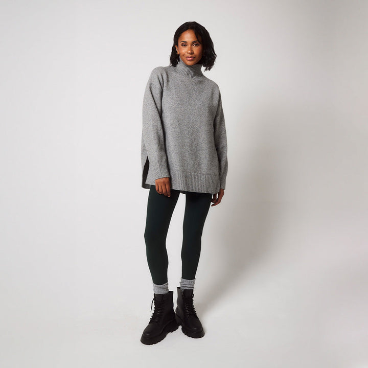 Winter High-Waist Leggings für jeden Tag – Tiefes Waldgrün