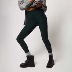 Winter High-Waist Leggings für jeden Tag – Tiefes Waldgrün