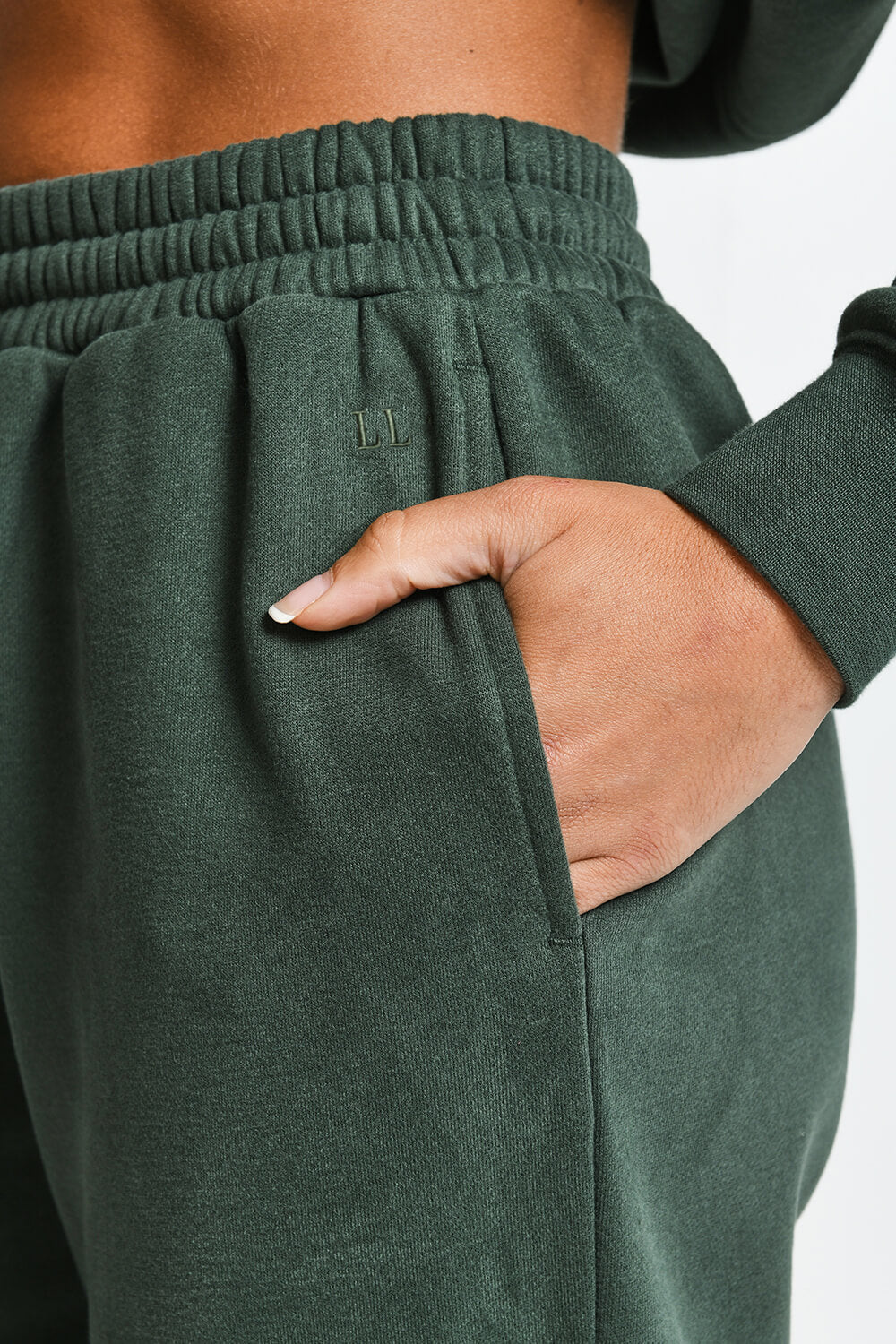 Alltägliche Jogginghose Komfort - Tannengrüne