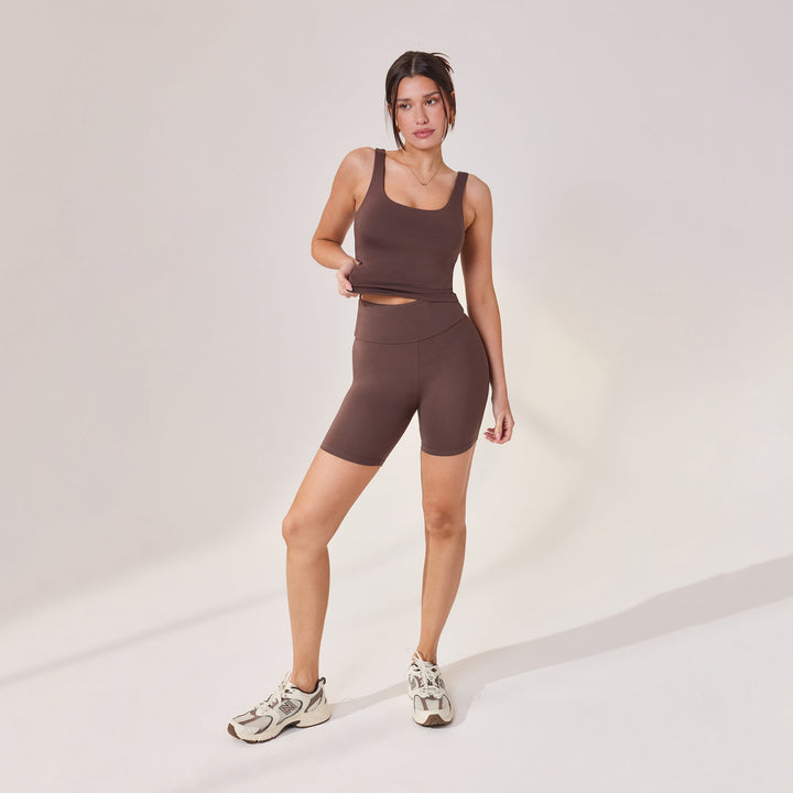 Leichte 6"-Radhose - Espresso-Braun