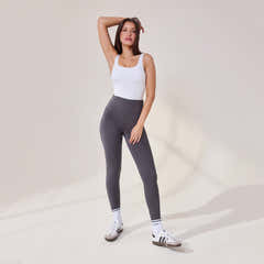 Leichte High-Waist-Leggings für jeden Tag – Odyssey Grey