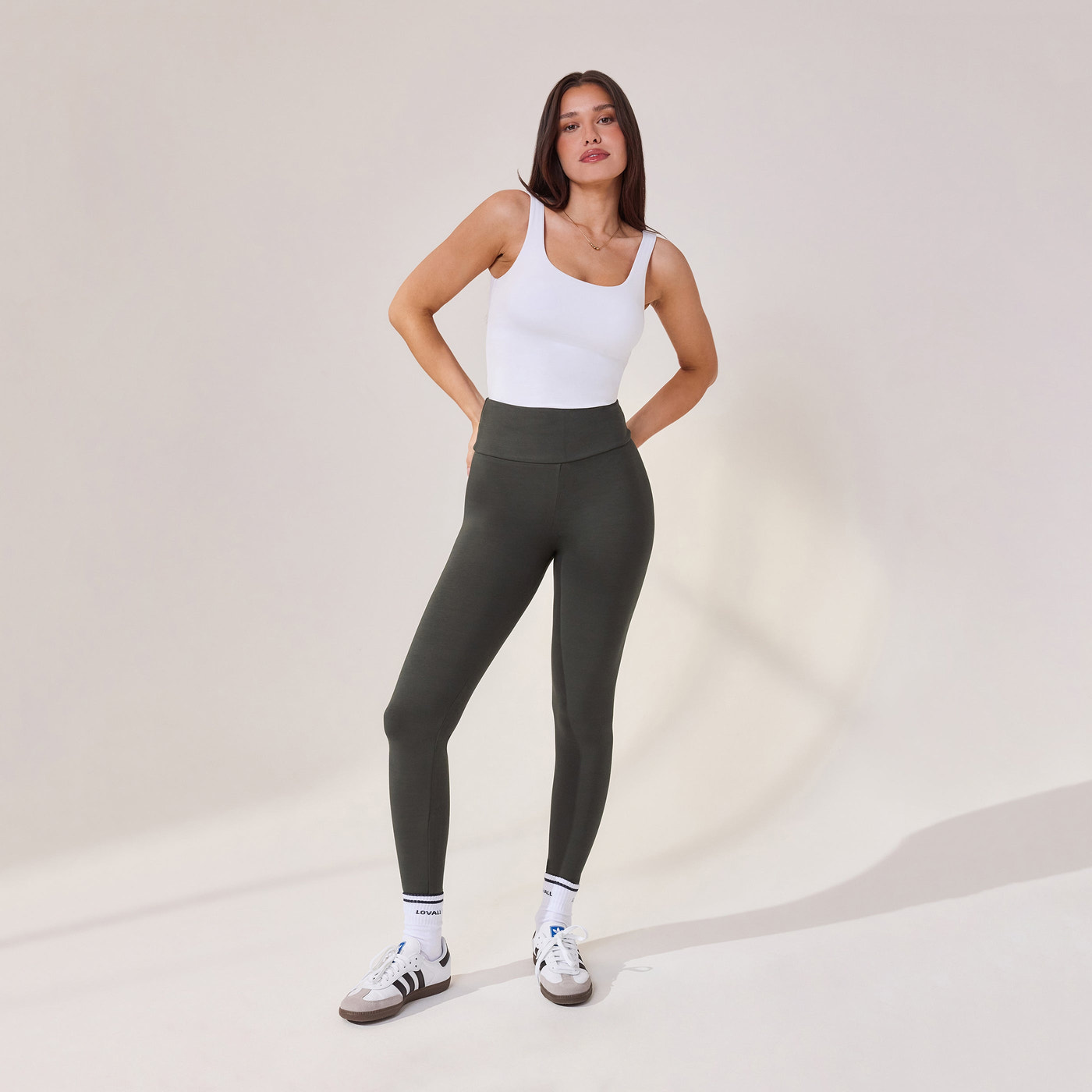 Alltägliche Leichte Leggings - Tannengrün