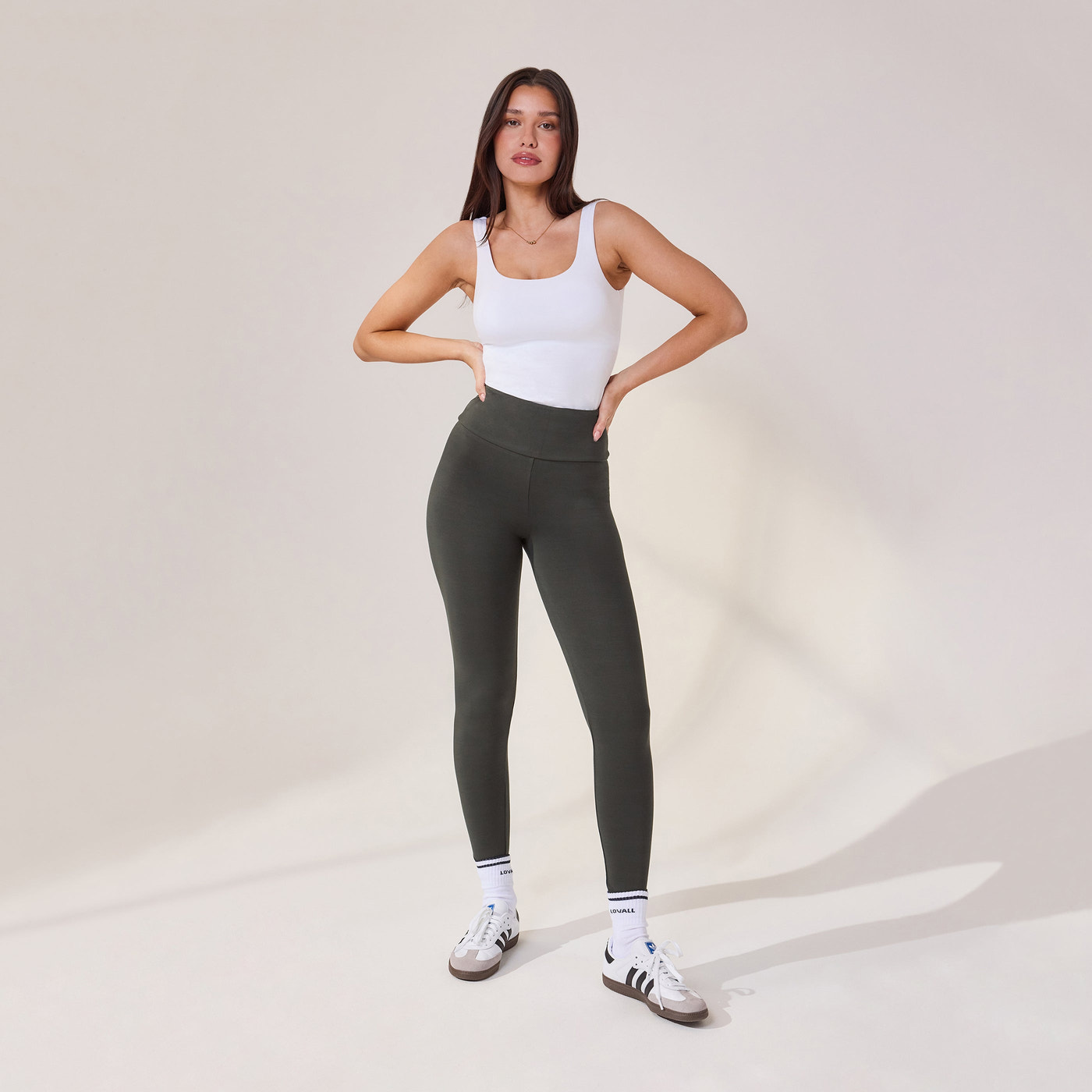 Alltägliche Leichte Leggings - Tannengrün