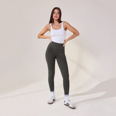 Alltägliche Leichte Leggings - Tannengrün