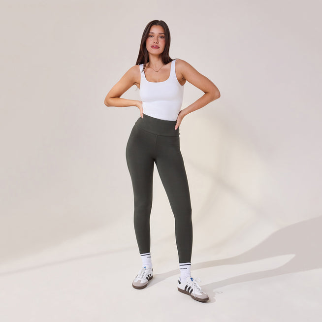 Alltägliche Leichte Leggings - Tannengrün