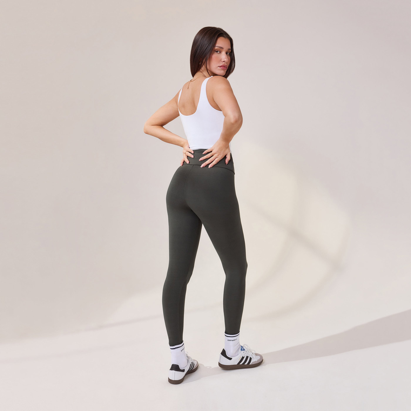 Alltägliche Leichte Leggings - Tannengrün