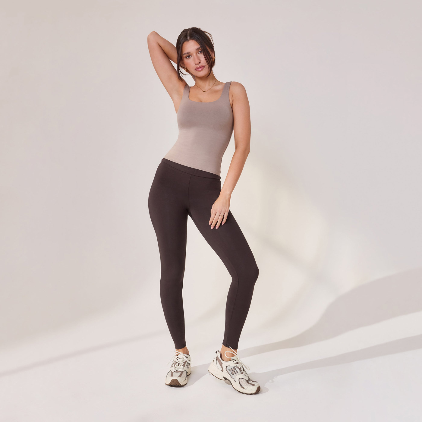 Alltägliche Leichte Leggings - Schwarzbraun
