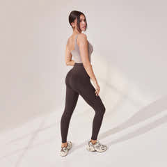 Leichte Alltagsleggings mit hoher Taille – Black Coffee