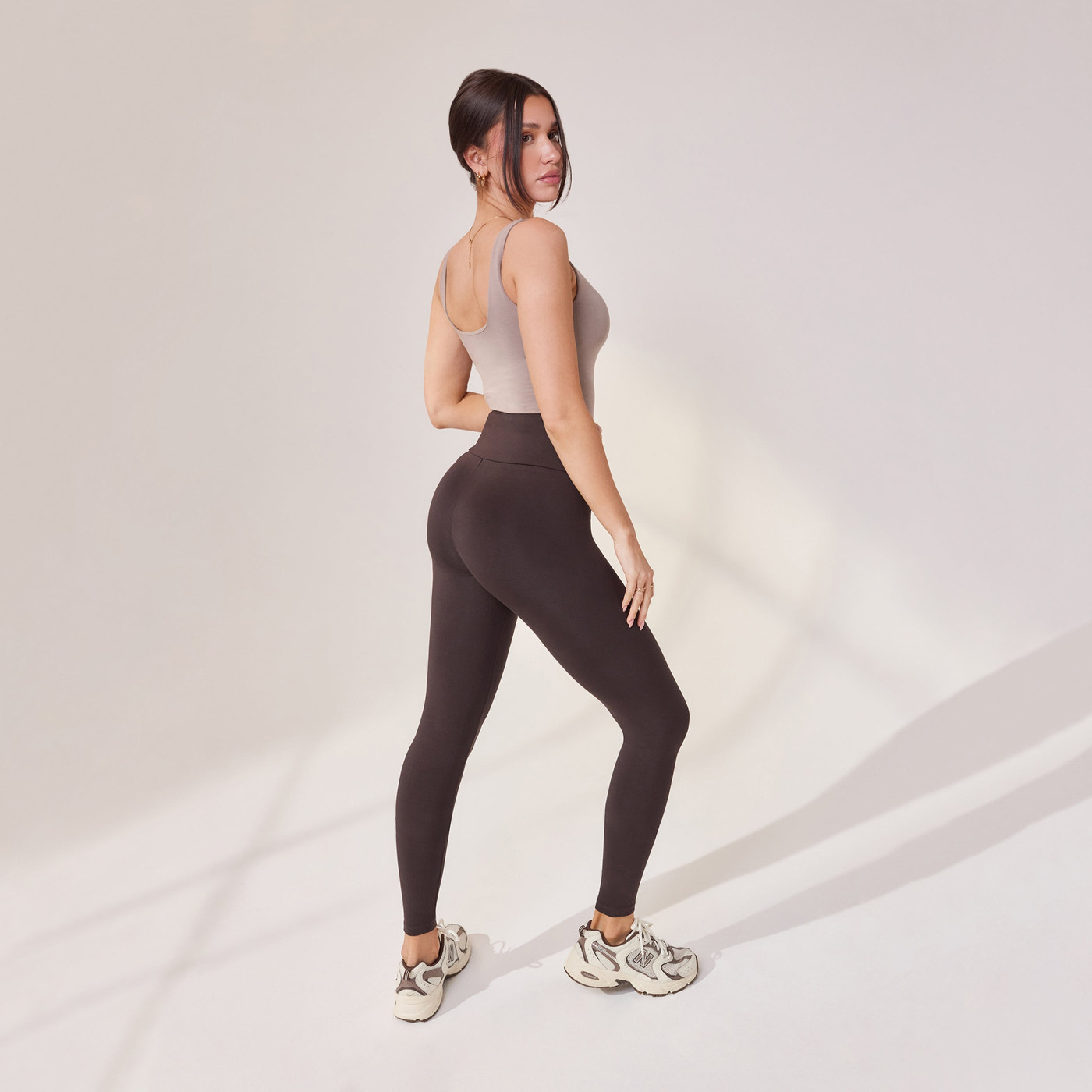 Alltägliche Leichte Leggings - Schwarzbraun