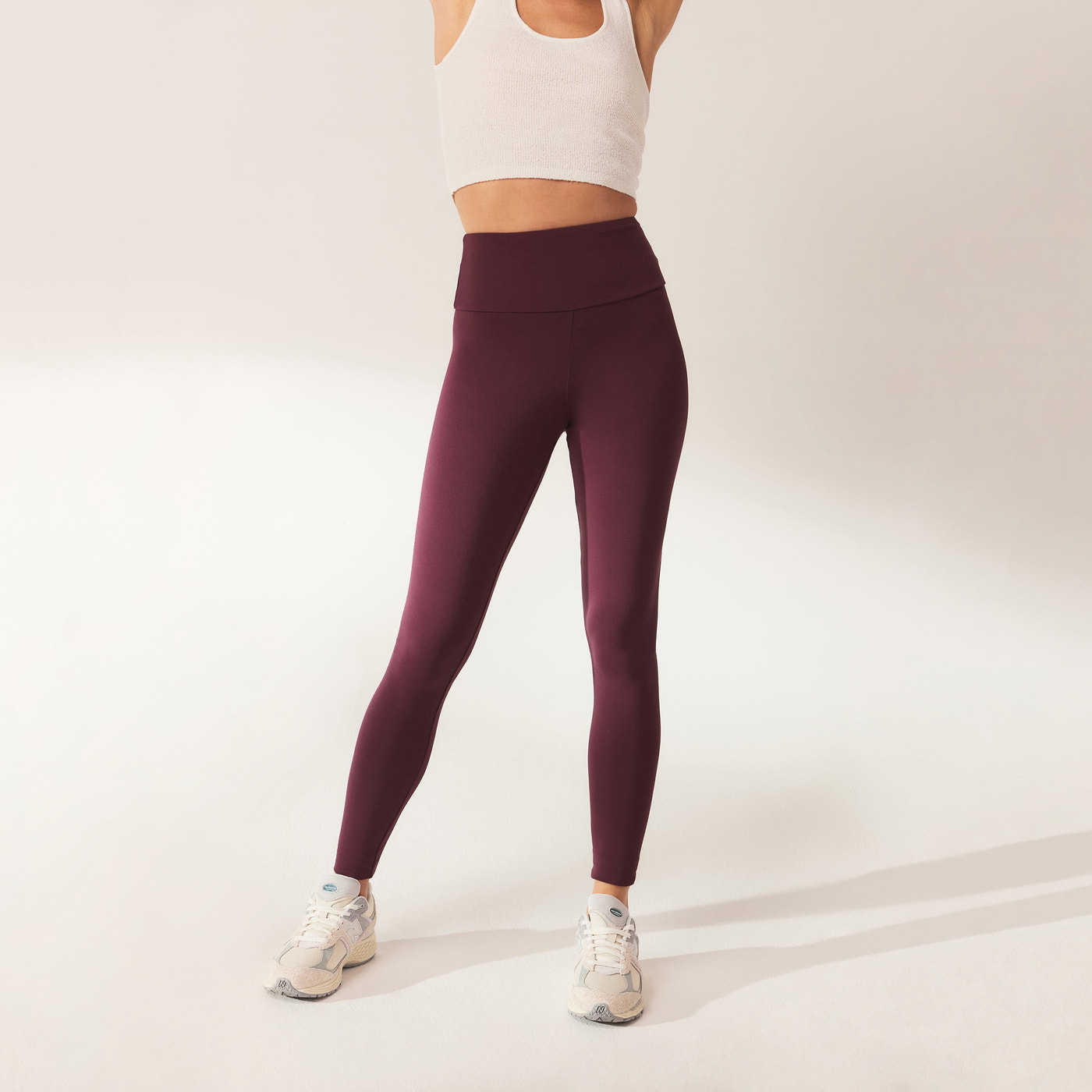 Alltägliche Leichte Leggings - Burgunderrote