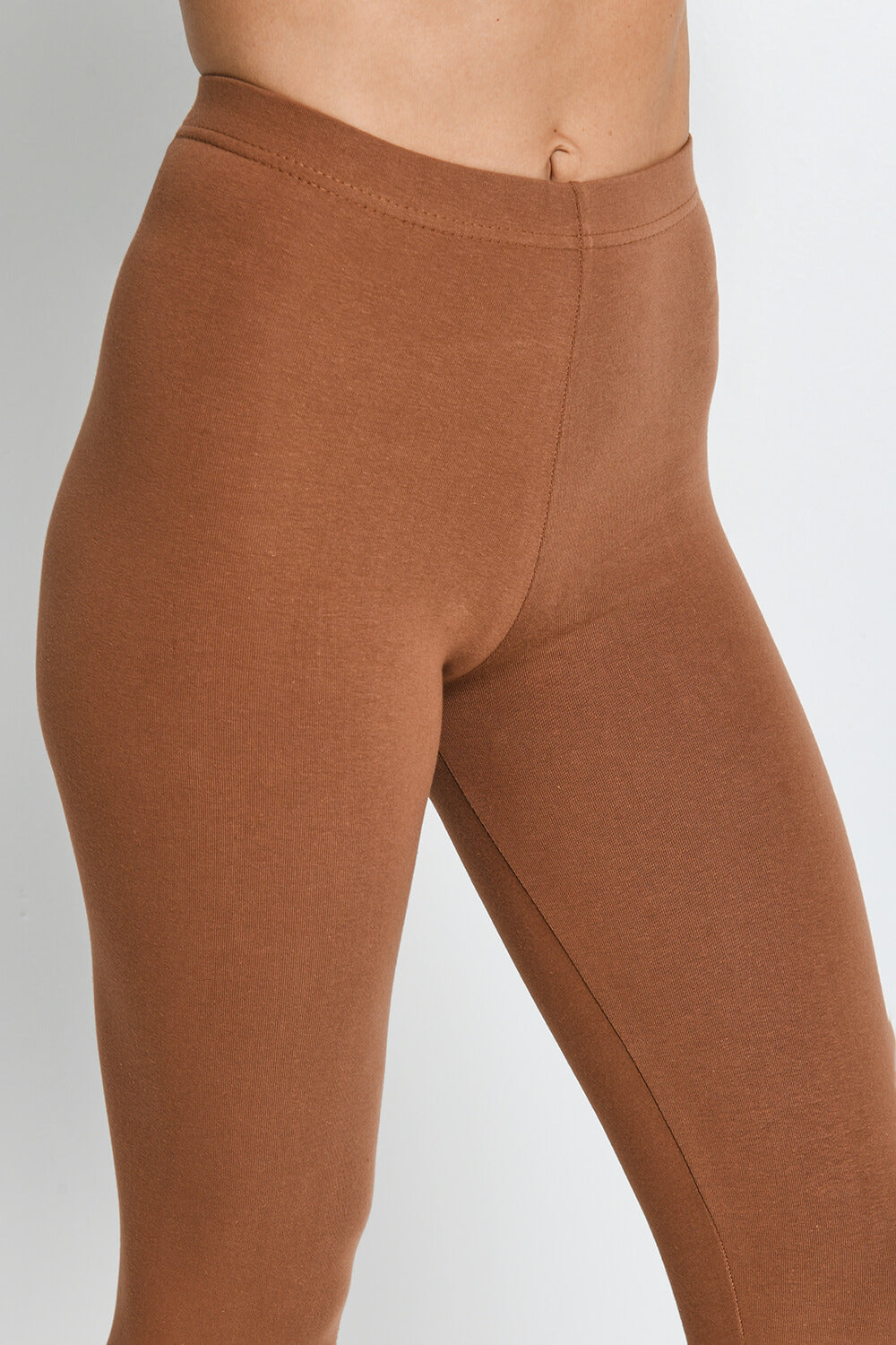Alltägliche Cropped Leggings - Mocha-Braune