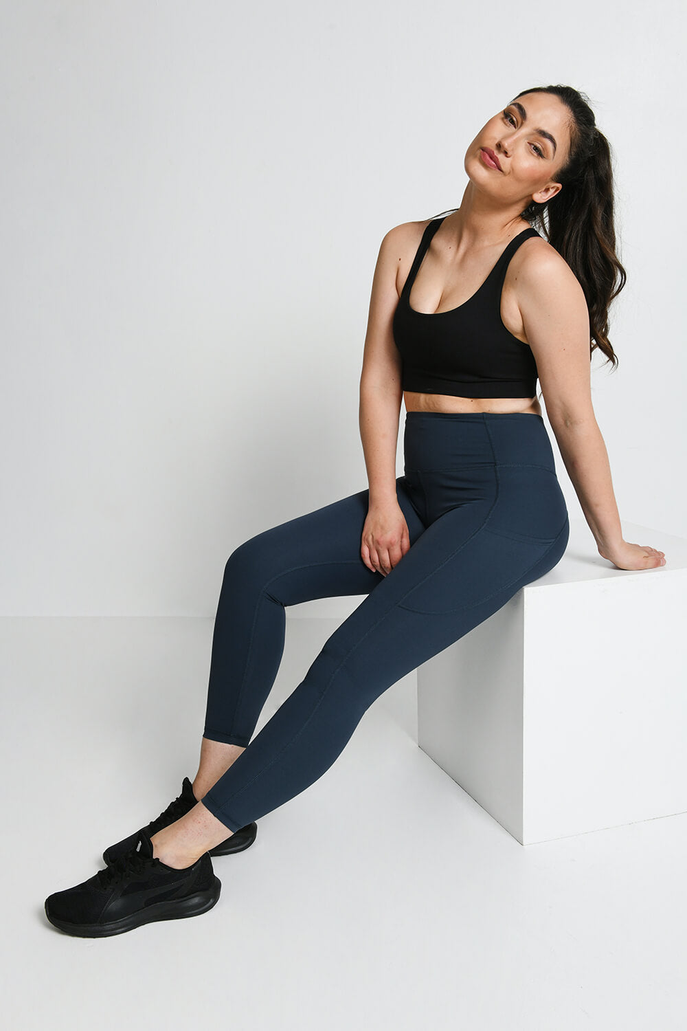 Energise 7/8 High Waisted Sportleggings - Thunderblaue
